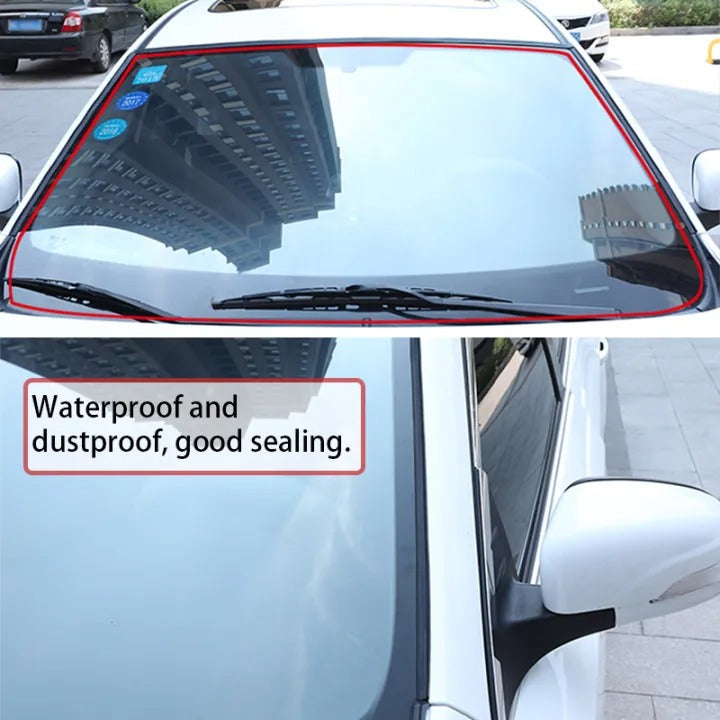 Black T-Type Car Seal Strip – Soundproof & Waterproof Rubber Trim for Doors