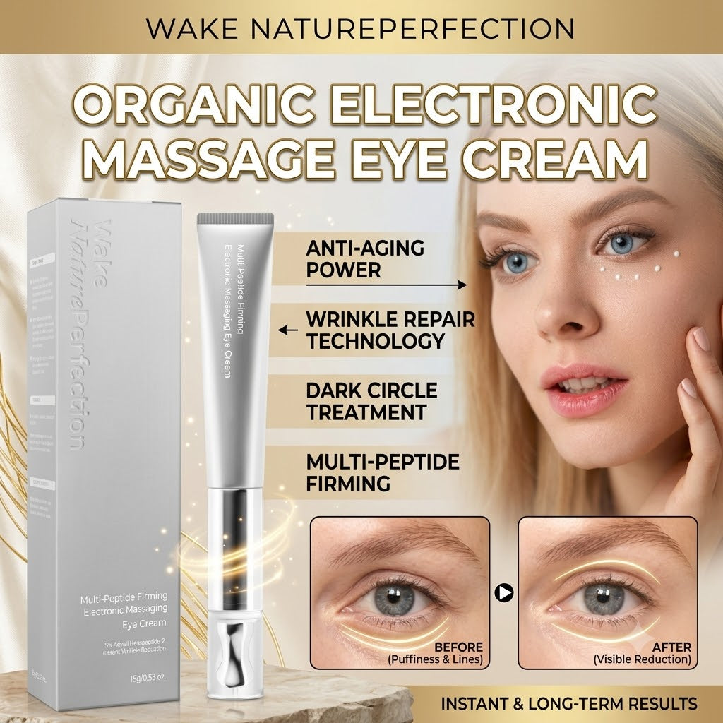 Organic Electronic Massage Eye Cream – Anti Aging, Wrinkle Repair & Dark Circle Treatment