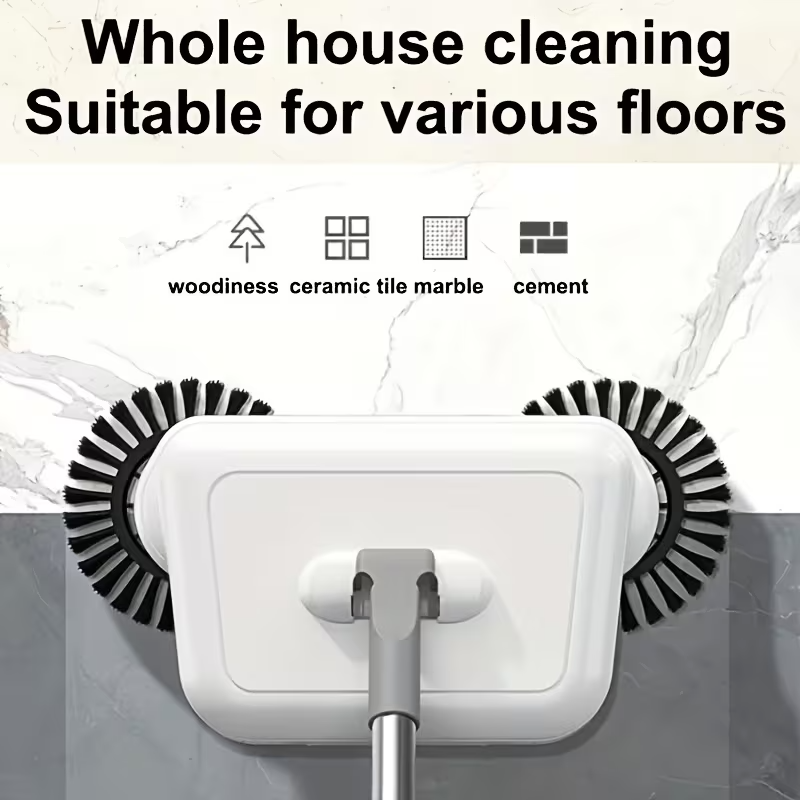 Electric Floor Mop & Sweeper – Household Hand Push Floor Cleaning Machine