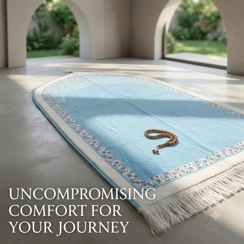 Mosque Inspired Prayer Mat – Elegant 3D Printed Soft Fabric Prayer Rug