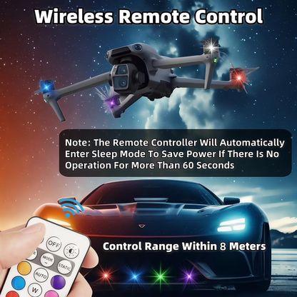 Wireless Remote Control LED Warning Lights – Universal Flashing Navigation Lights for Vehicles