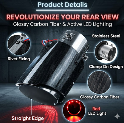 Universal LED Fire Flame Exhaust Tip – Car Muffler Pipe