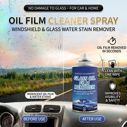 Oil Film Cleaner Spray – Windshield & Glass Water Stain Remover