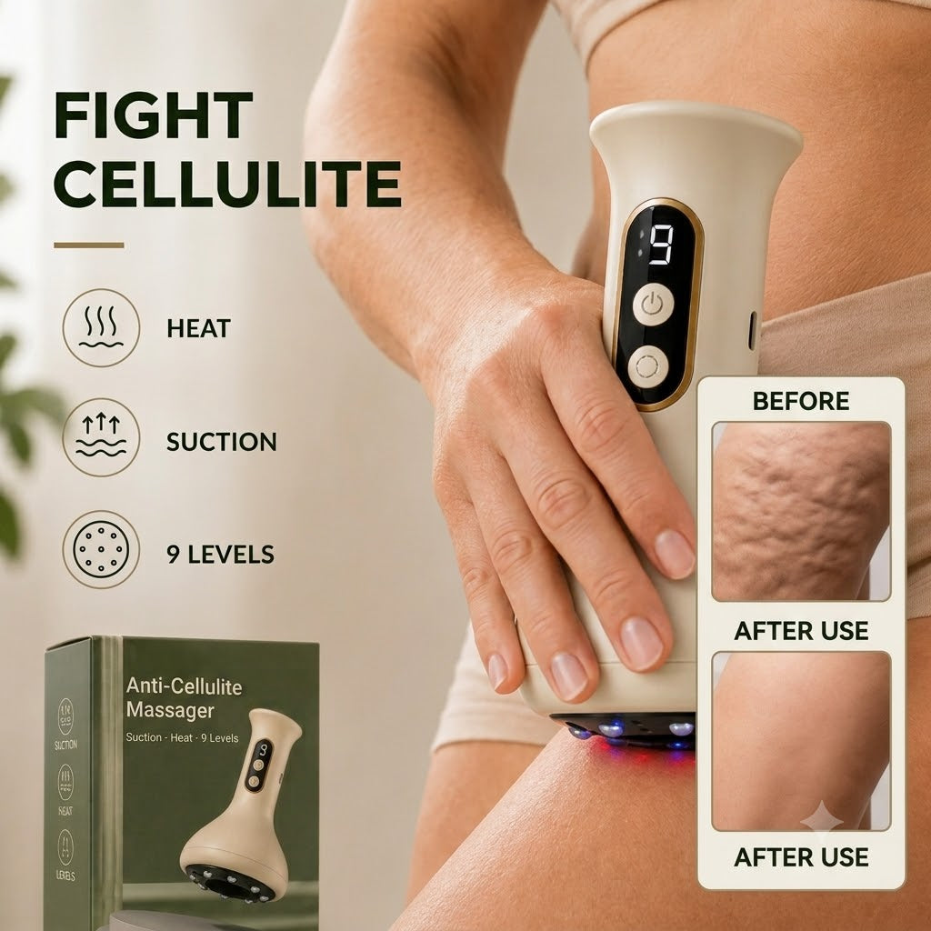 9 Level Electric Smart Cupping Massager – Heated Vacuum Gua Sha Body Massage Cup