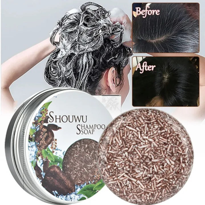 Hair Darkening Bar – Plant Extract Solid Shampoo for Deep Cleansing