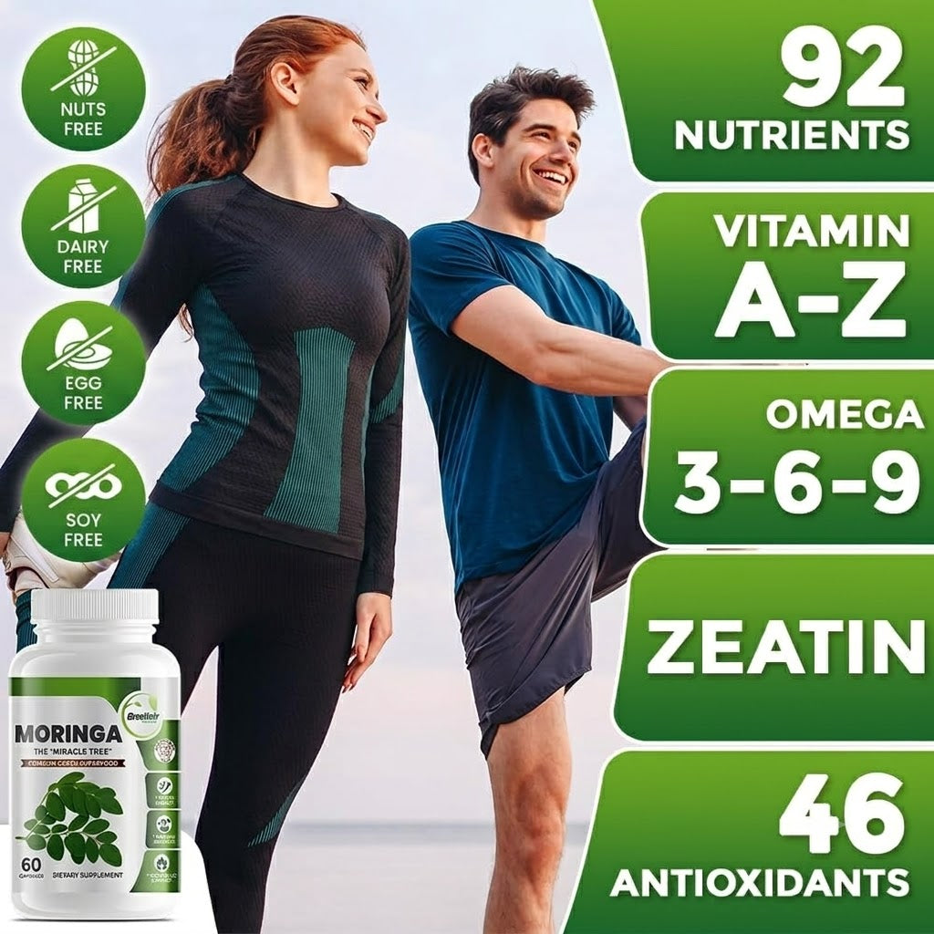 Moringa Leaf Capsules Natural Herbal Supplement