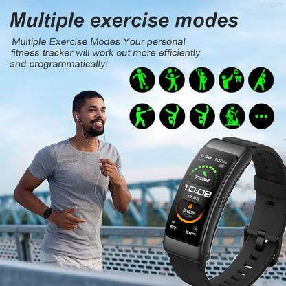 Smart Watch Bracelet with Built-In Earbuds – BT Call, Music & Health Monitor