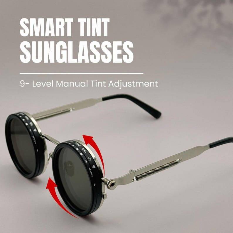Retro Polarized Stepless Filter Sunglasses