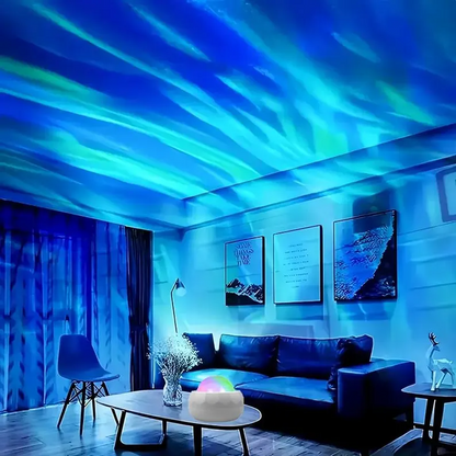Northern Lights Star Projector – Rainbow Water Ripple Galaxy Night Light