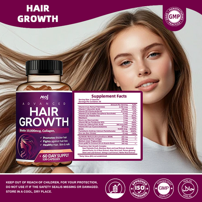 Superfood Biotin Capsules – Hair, Skin & Nails Supplement for Adults & Teens