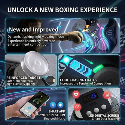 Smart Music Boxing Wall Target – LED Electronic Punch Training Machine with Digital Display