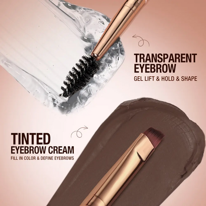 2 in 1 Brow Wax & Eyebrow Cream – Black & Brown Waterproof Brow Styling Kit