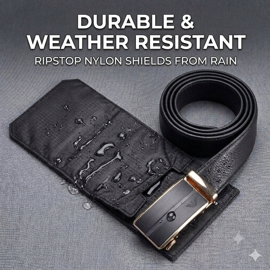 Slim Hidden Belt Wallet – Anti-Theft Travel Money Belt for Men & Women