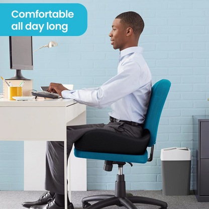 Ergonomic Memory Foam Seat Cushion with Non-Slip Base