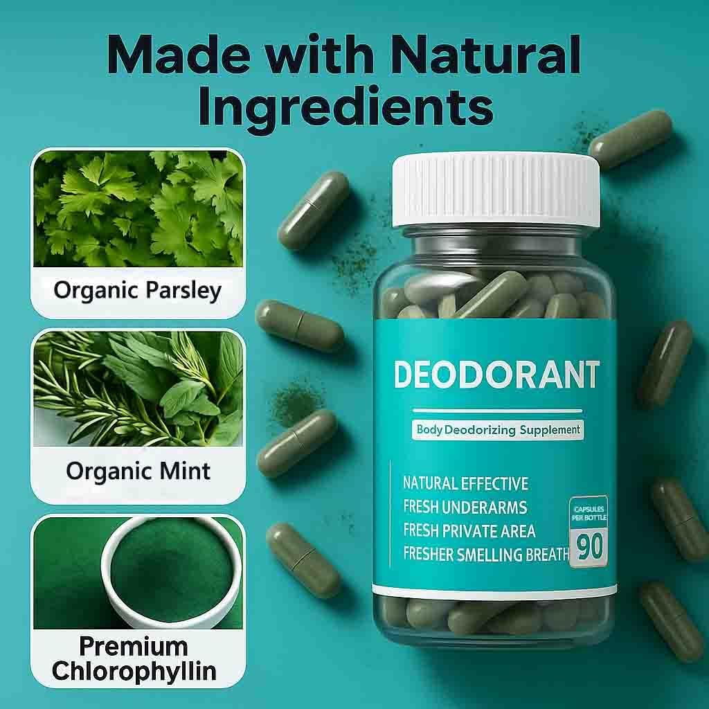 Chlorophyll Deodorizing Capsules – Natural Body Freshness Supplement