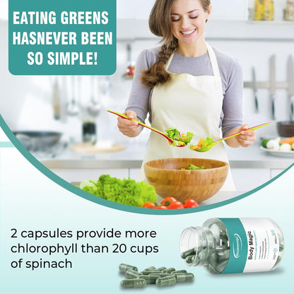 Chlorophyll Deodorizing Capsules – Natural Body Freshness Supplement