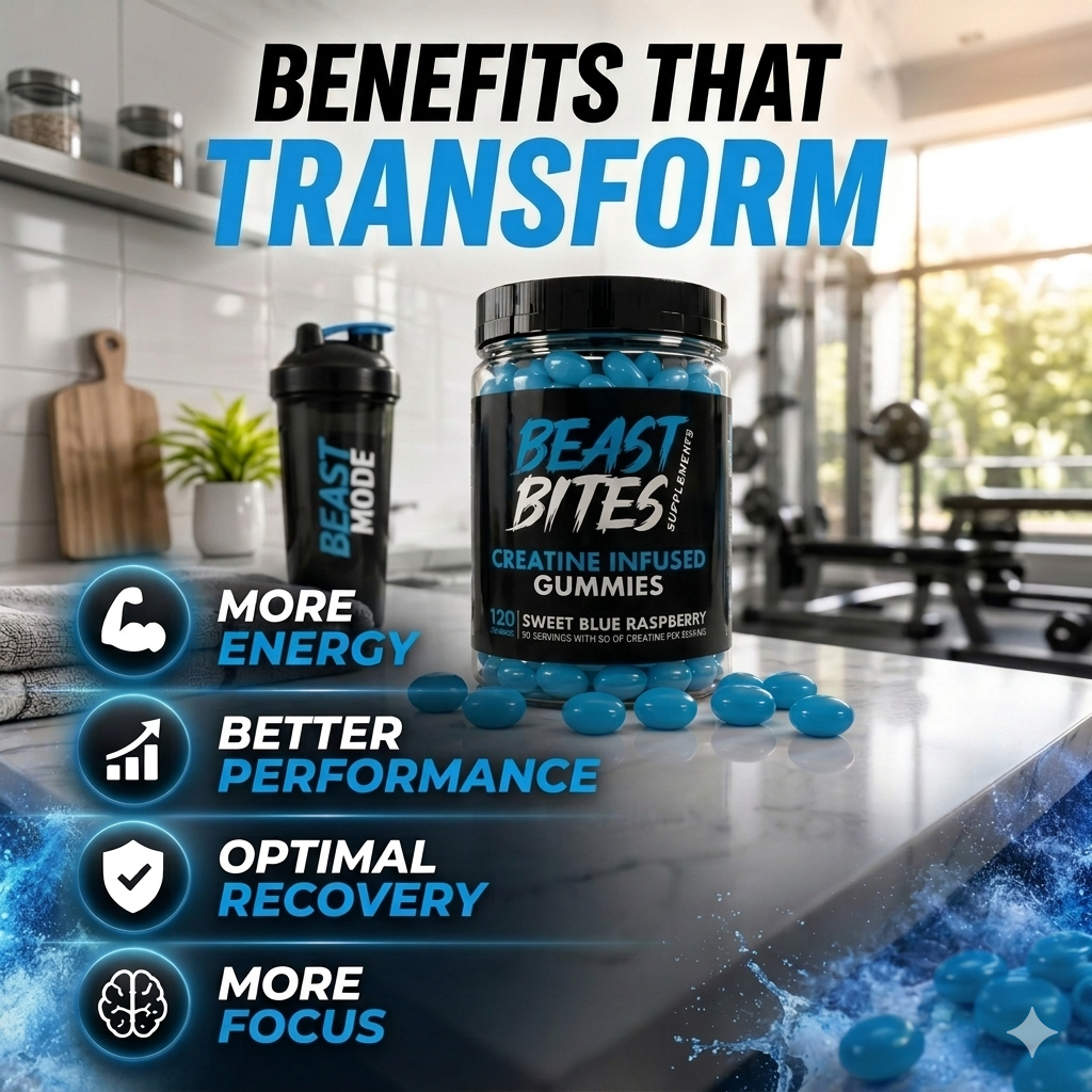 Herbal Vitamin Gummies – Daily Pre Workout Energy & Muscle Support Supplement