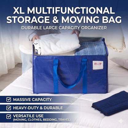 XL Multifunctional Storage & Moving Bag – 2 Durable Large Capacity Organizer