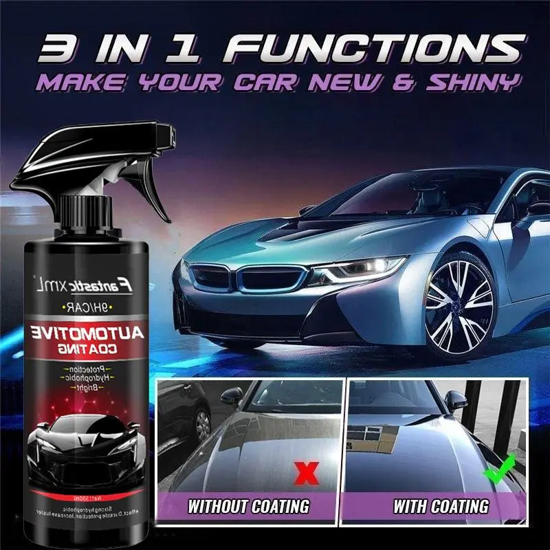 Car Wax Spray & Polish – 2 in 1 Hydrophobic Coating Protection