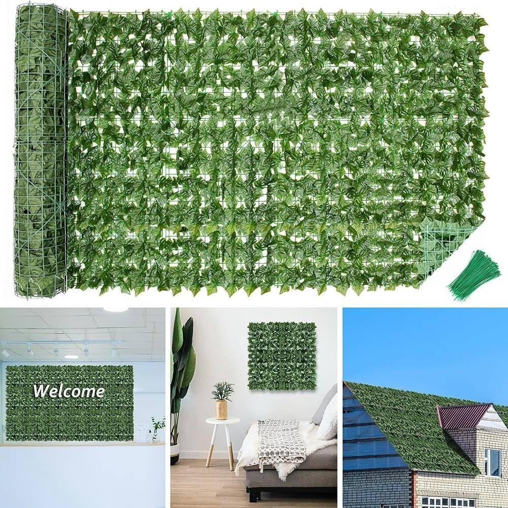 Artificial Ivy Hedge Wall Panels – UV Protected Privacy Green Wall