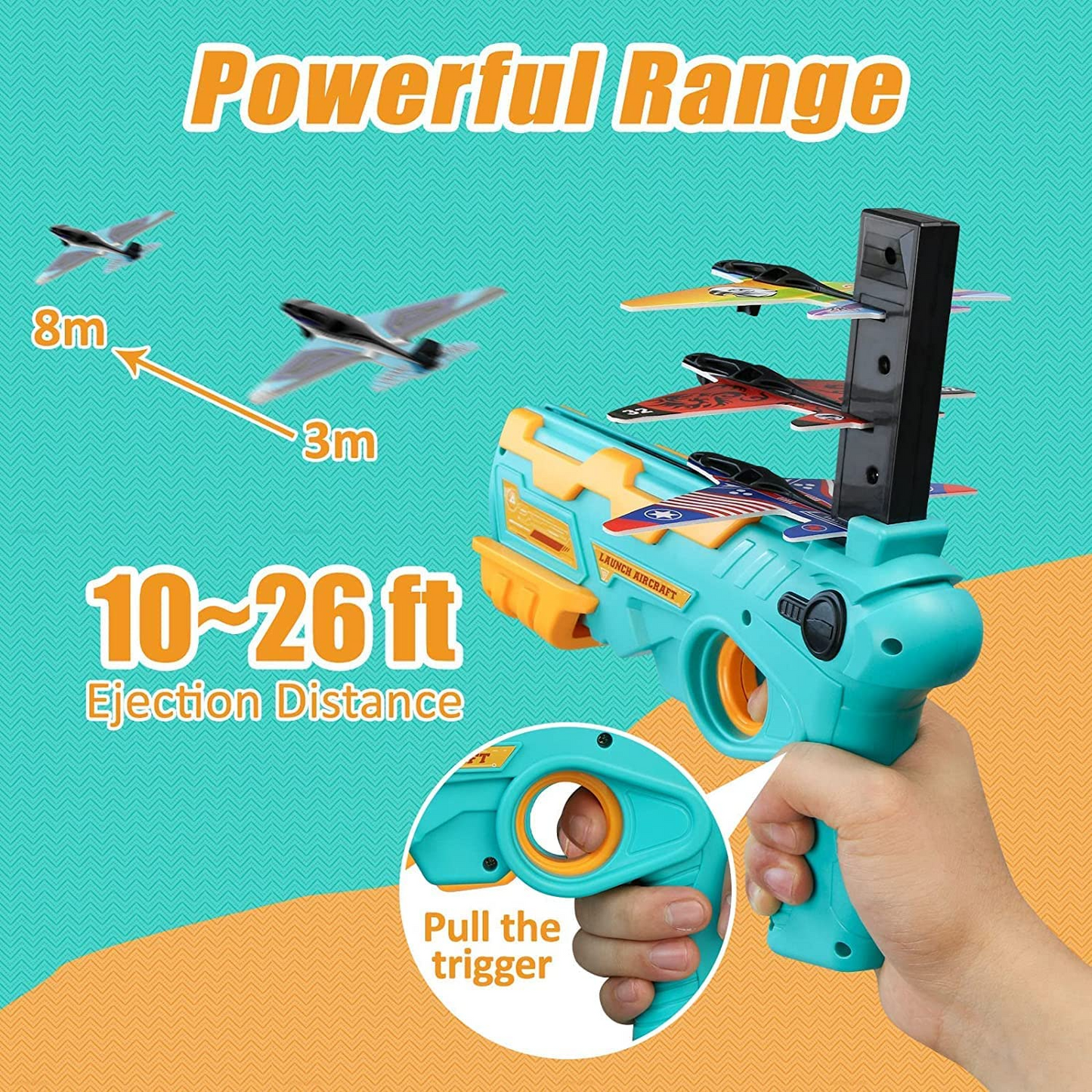 Foam Airplane Launcher Toy – Outdoor Glider Flight Fun for Kids