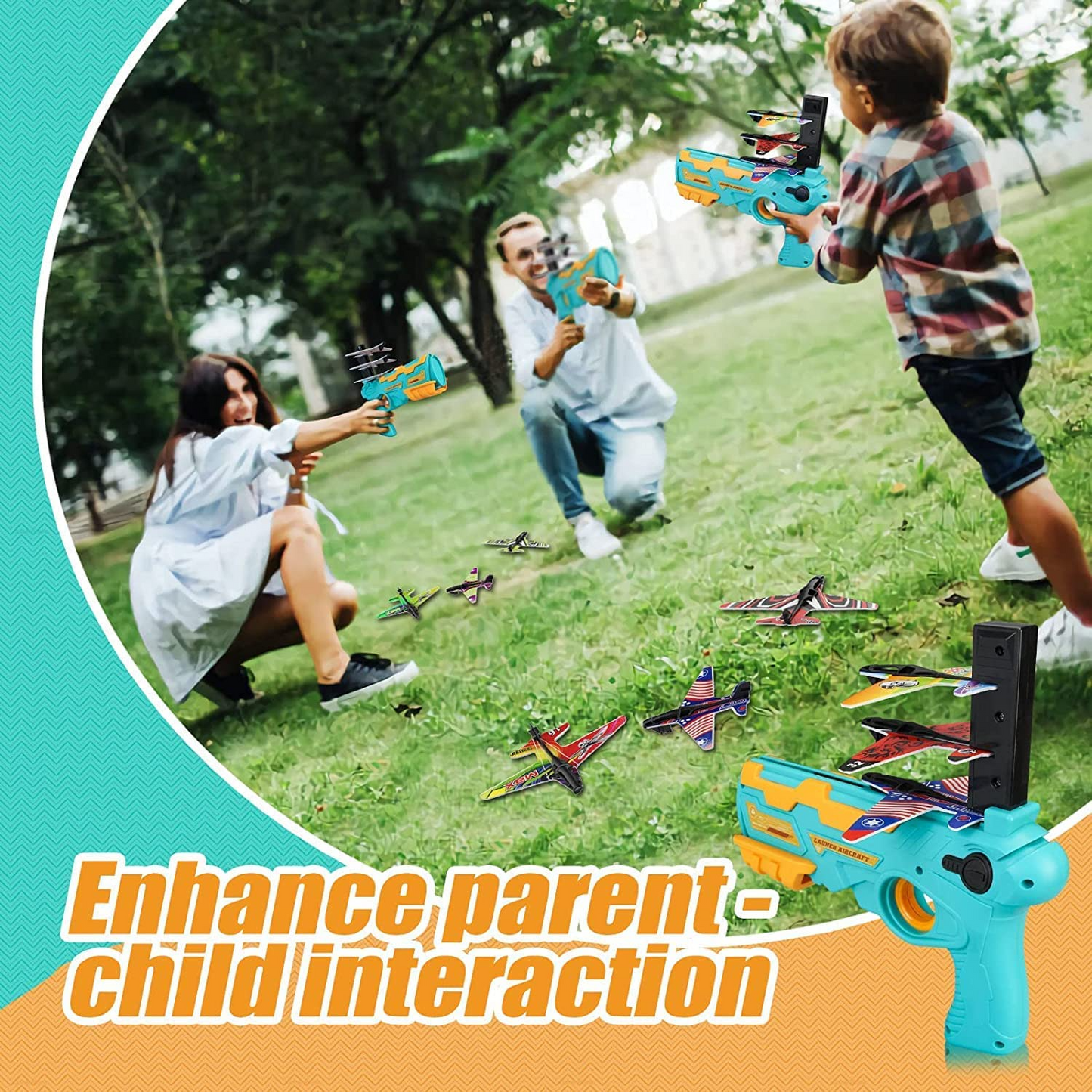 Foam Airplane Launcher Toy – Outdoor Glider Flight Fun for Kids