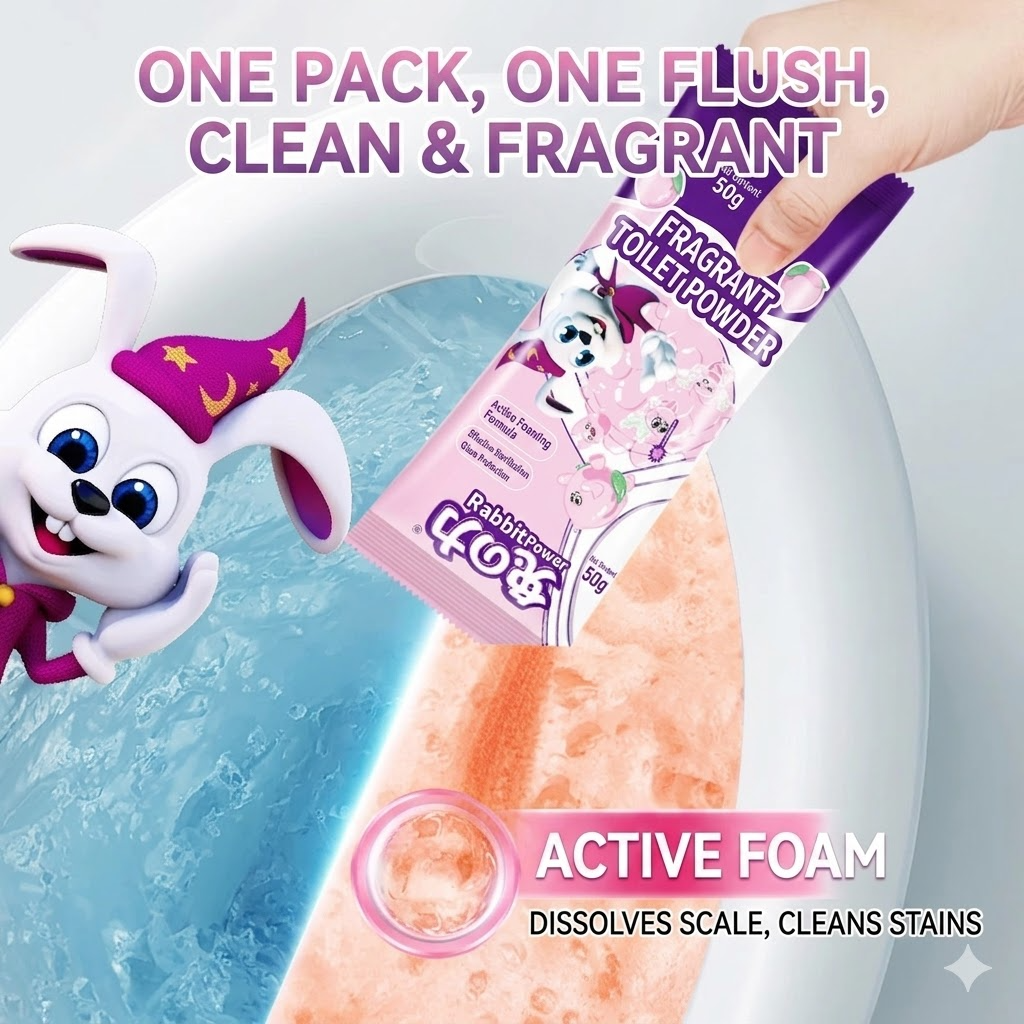 Pink High Foam Toilet Cleaning Powder – Automatic Toilet Bowl Cleaner