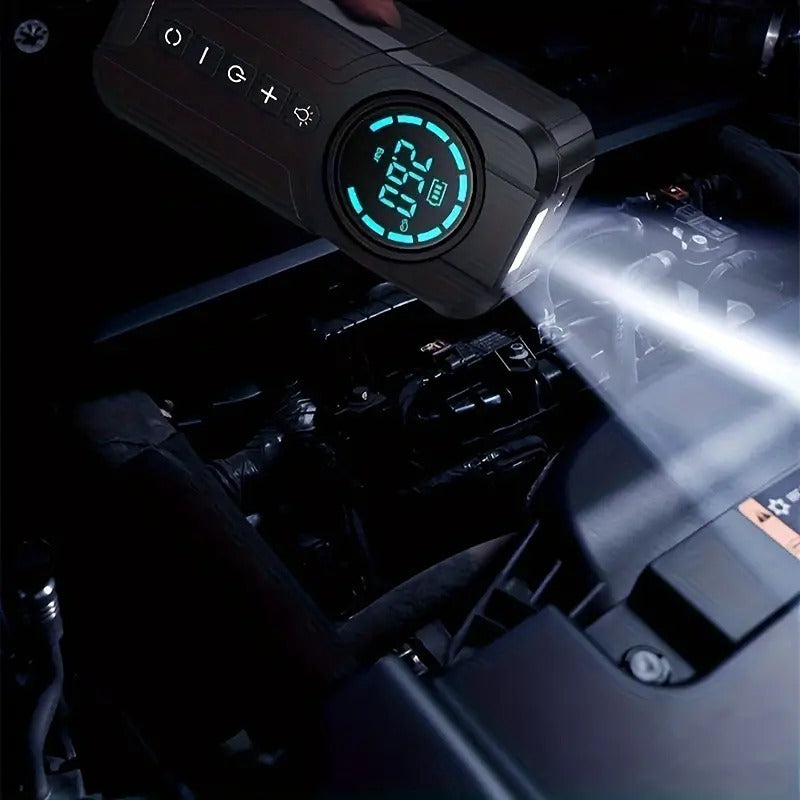 5-in-1 Portable Car Jump Starter — 12V Booster with Inflator