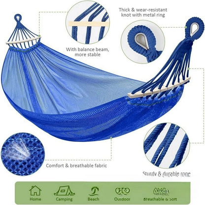 Outdoor Portable Camping Hammock – Colorful Hanging Relaxation Bed