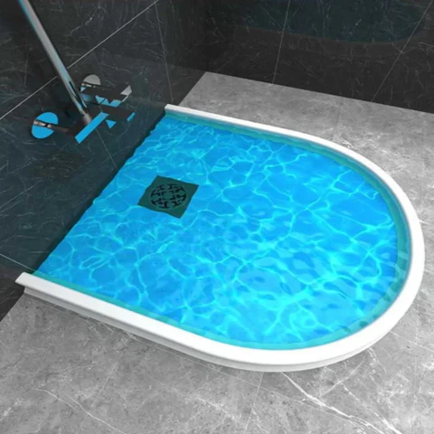 Waterproof Silicone Shower Strip – Self Adhesive Bathroom Water Stopper