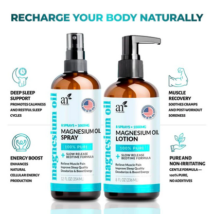 Magnesium Spray & Lotion Set – Daily Muscle & Skin Care