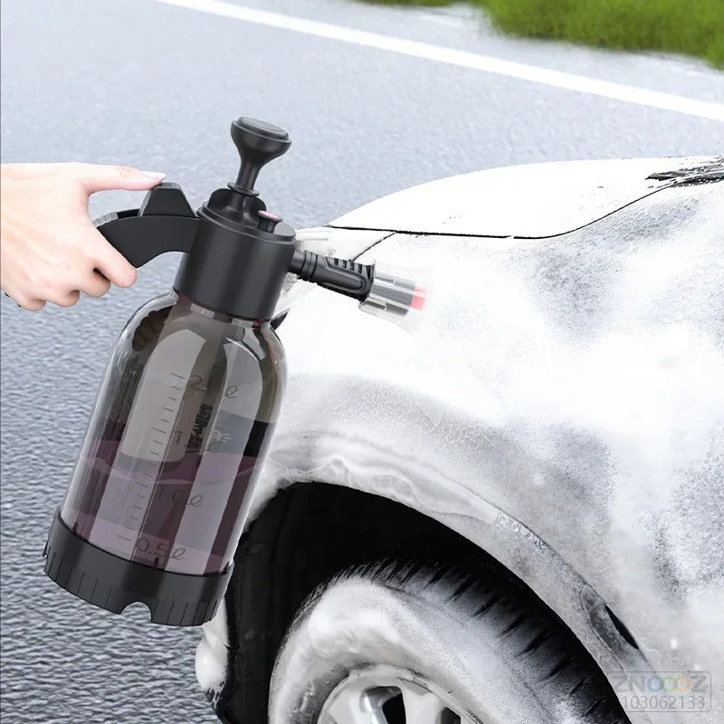 2L Hand Pump Foam Sprayer — Multi-Nozzle Cleaning Tool