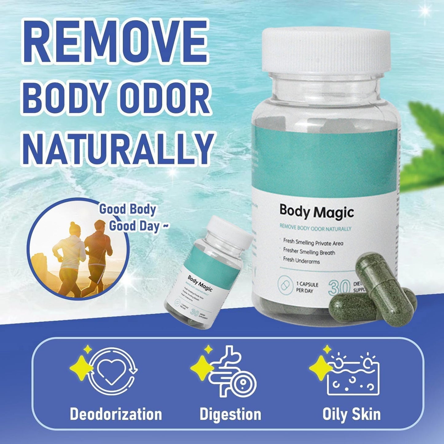 Chlorophyll Capsules – Natural Internal Deodorant for Daily Freshness