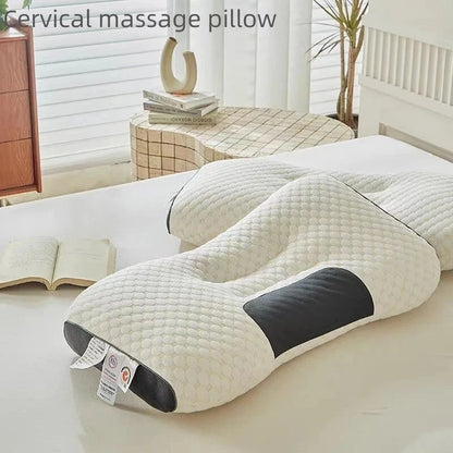 Knitted Cotton Neck Massage Pillow — Washable Comfort Support