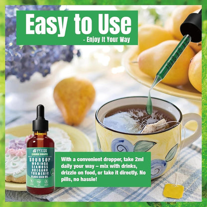 Organic 10-in-1 Soursop Drops – Natural Herbal Liquid Supplement