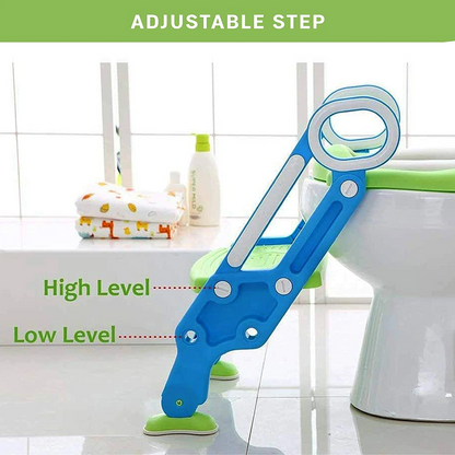 Baby Kids Potty Training Seat with Ladder – Adjustable Toilet Trainer for Toddlers