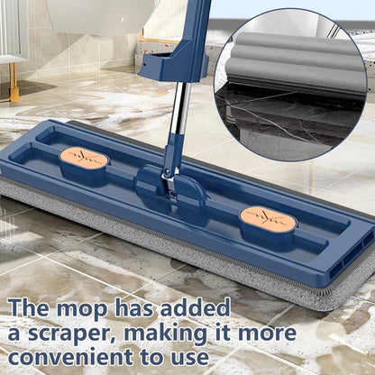 New Style Large Flat Mop – 360° Rotating Microfibre Floor Cleaner