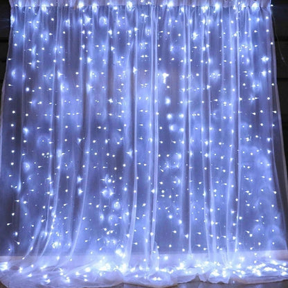 New Year’s LED Curtain Lights – Festive Glow for Home & Parties