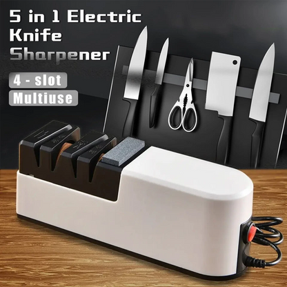 Electric Knife & Scissors Sharpener – Multi Function Kitchen Sharpening Tool