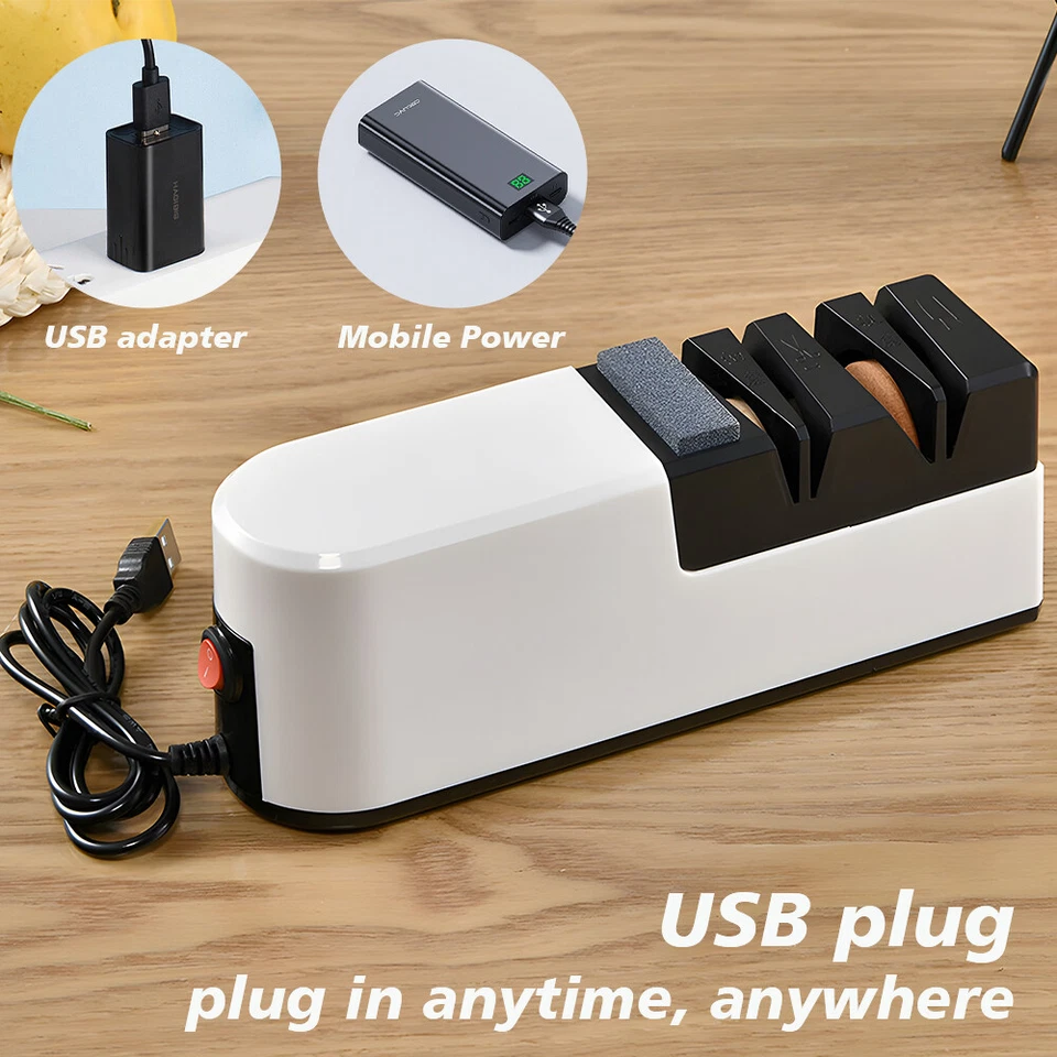 Electric Knife & Scissors Sharpener – Multi Function Kitchen Sharpening Tool