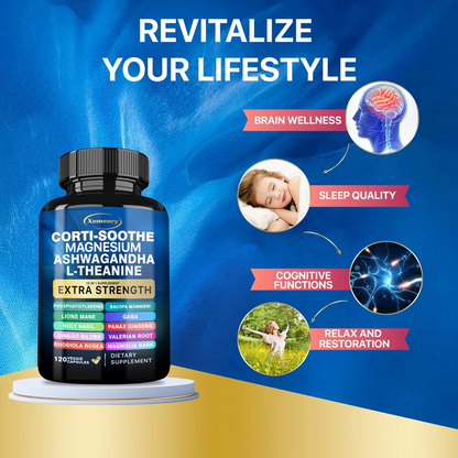 All-in-1 Calm Magnesium Capsules – Stress Relief, Cortisol Balance & Sleep Support