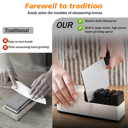 Electric Knife & Scissors Sharpener – Multi Function Kitchen Sharpening Tool