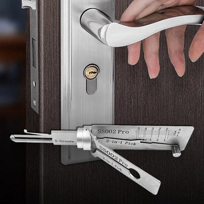 2-in-1 Stainless Steel Lock Decoder & Pick