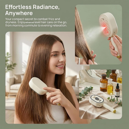 2 in 1 Electric Scalp Massage Comb – Red Light & Atomizing Hair Care Comb