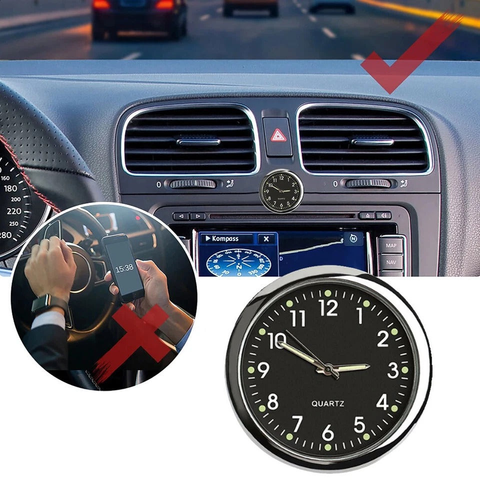 Vintage Luminous Mini Clock for Car
