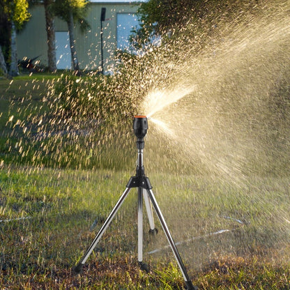 Rotating Tripod Garden Sprinkler – 360° Adjustable