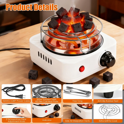 Portable Electric Hot Plate – 1000W Single Cooking Stove