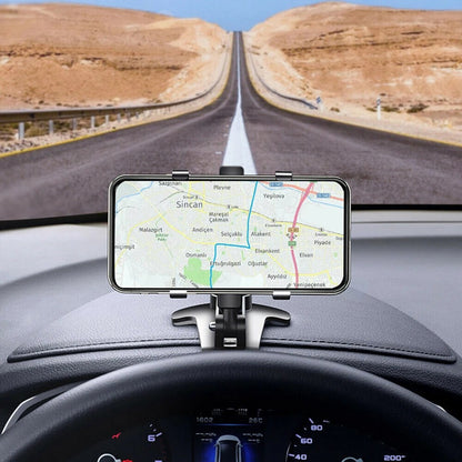 Universal 360° Rotating Car Phone Holder – Dashboard & Rearview Mount