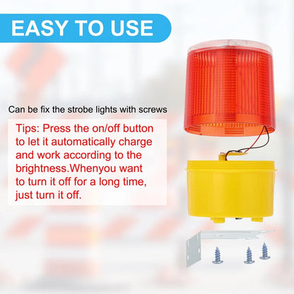 Solar LED Red Strobe Light – Stay Safe & Visible Anywhere!