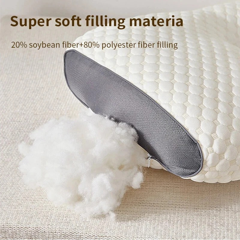 Knitted Cotton Neck Massage Pillow — Washable Comfort Support